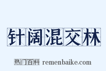 针阔混交林是什么意思的图片